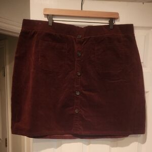 Torrid Sz 3 Cordoroy 90's Dream Mini Skirt Reddish Brown Brick